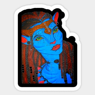 Blue girl Sticker